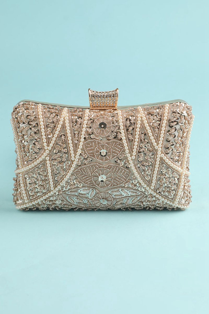 Reto Pearl Embroidery Handbag