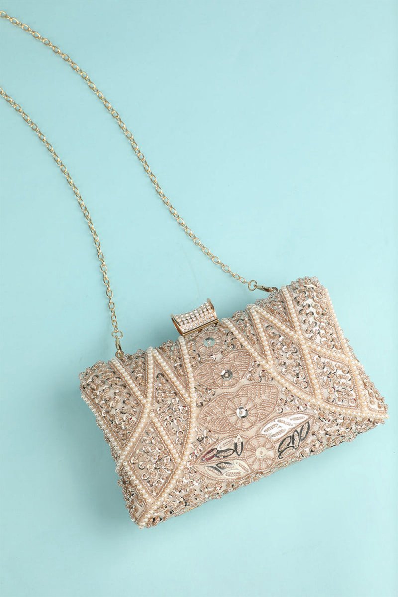 Reto Pearl Embroidery Handbag