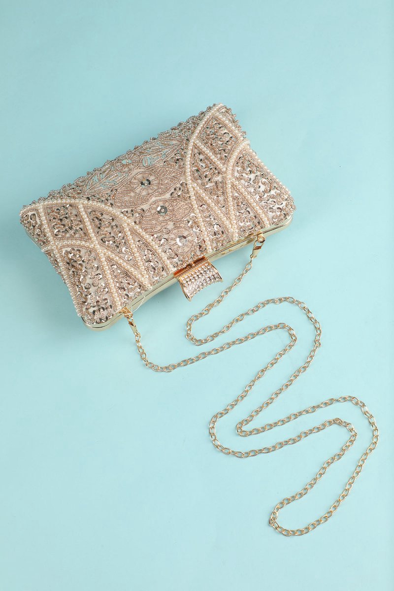 Reto Pearl Embroidery Handbag