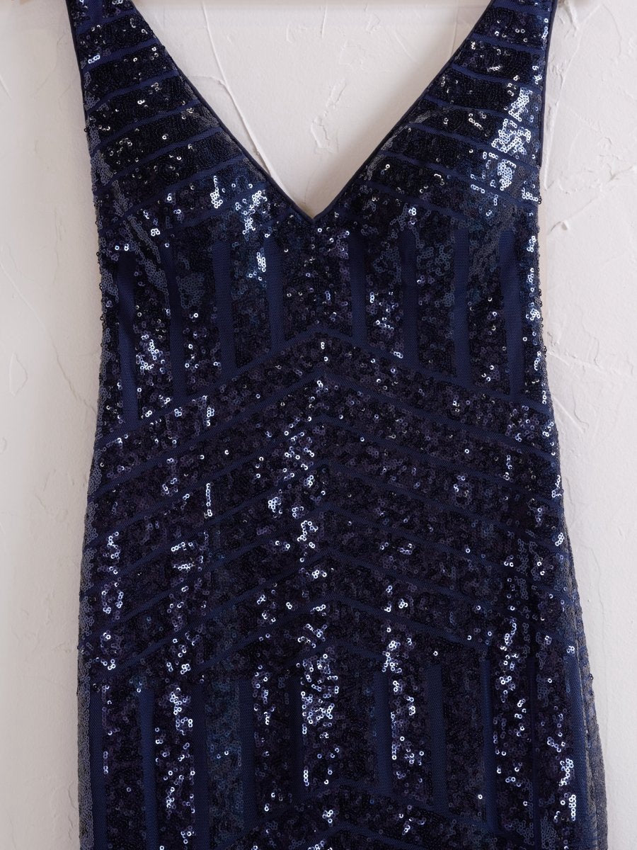 Mermaid Deep V Neck Sequins Prom Dresses