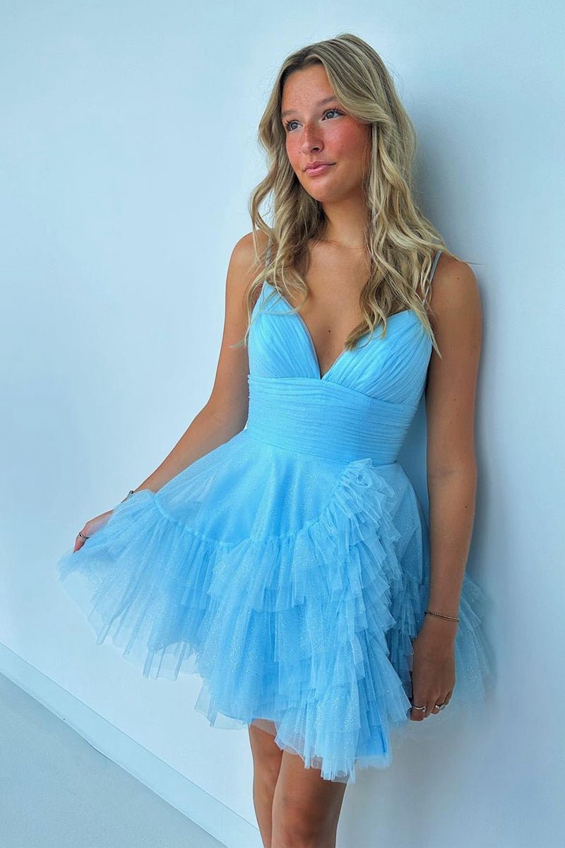Short A-line Sparkling Homecoming Dresses