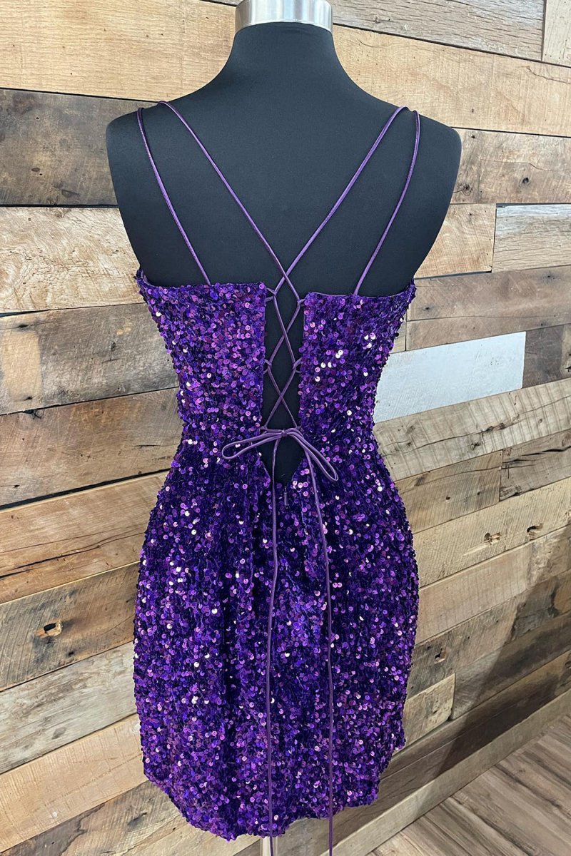 Bodycon Sequins Short Homecoming Dresses