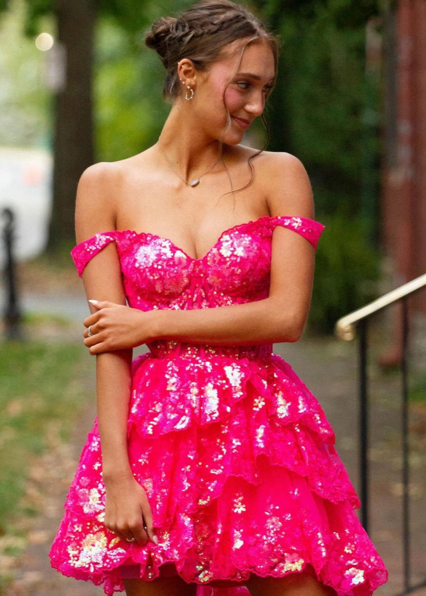 Short A-line Sweetheart Tie Homecoming Dresses