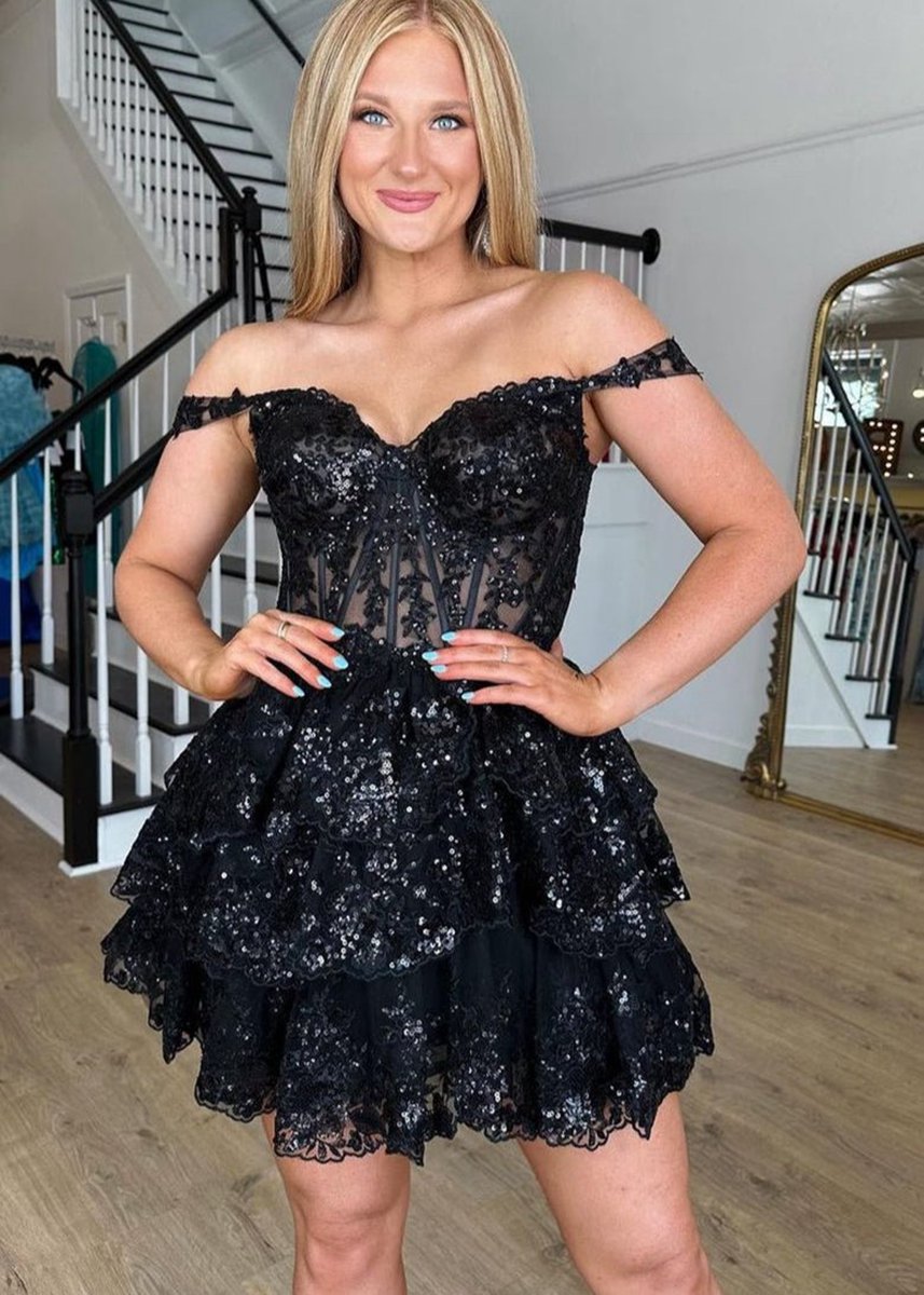 Short A-line Sweetheart Tie Homecoming Dresses