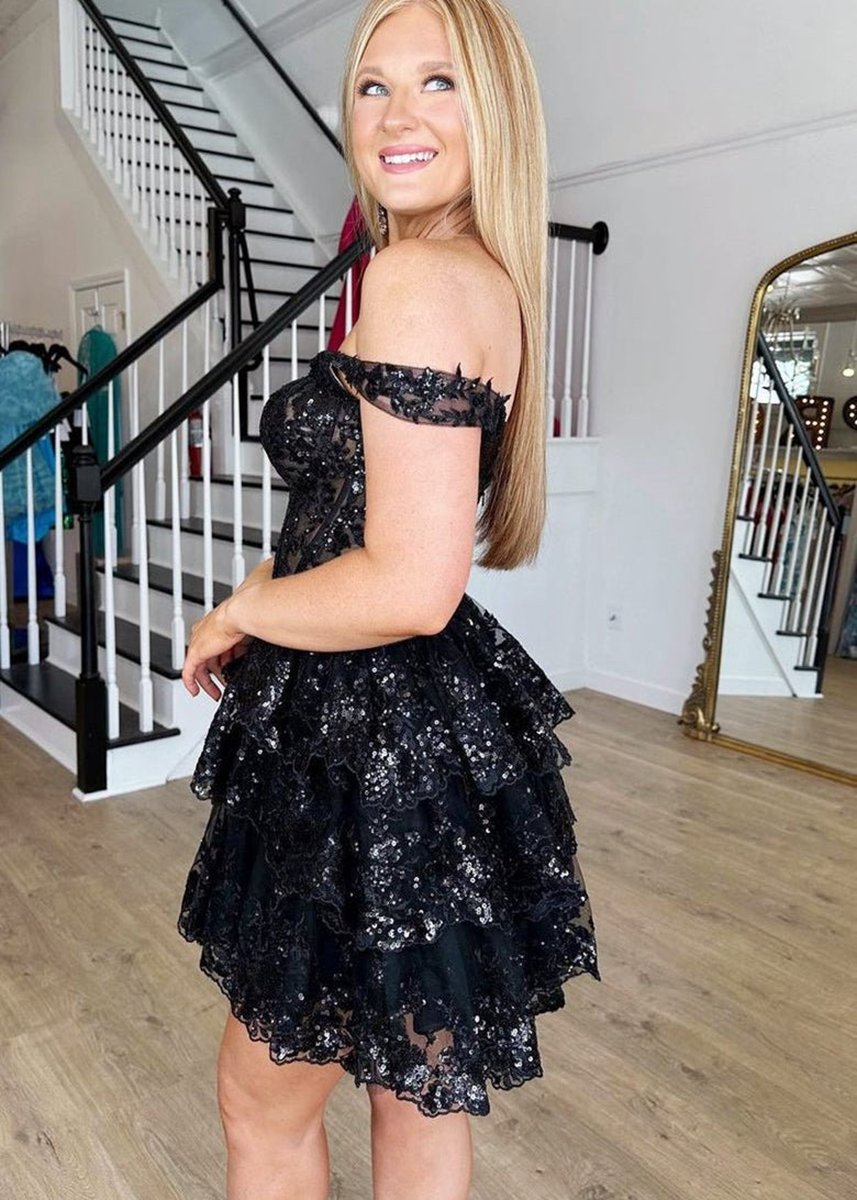 Short A-line Sweetheart Tie Homecoming Dresses