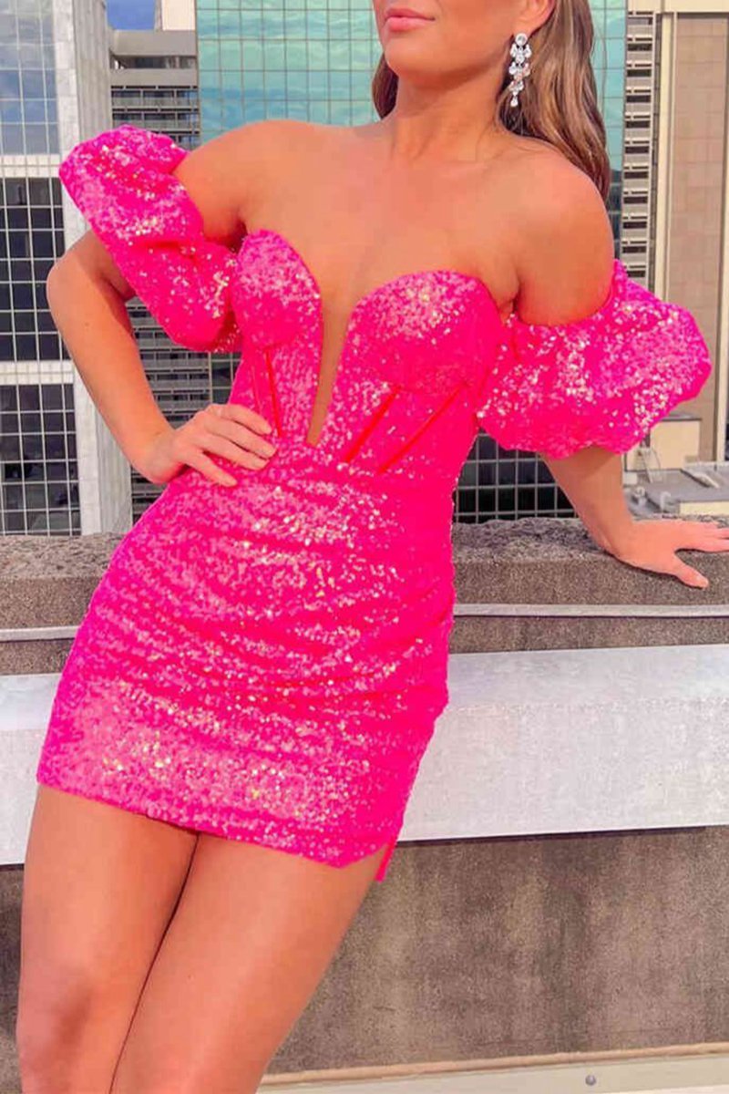 Bodycon Sweetheart Sequins Homecoming Dresses