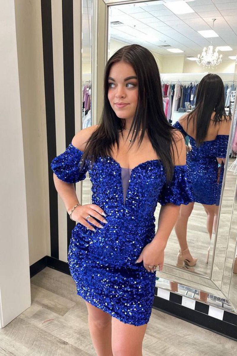 Bodycon Sweetheart Sequins Homecoming Dresses