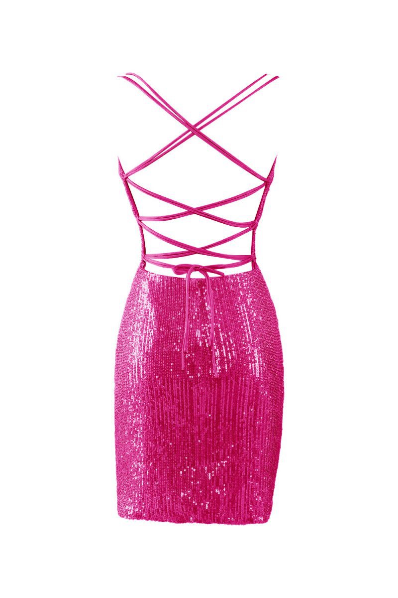 Bodycon V Neck Sequins Homecoming Dresses