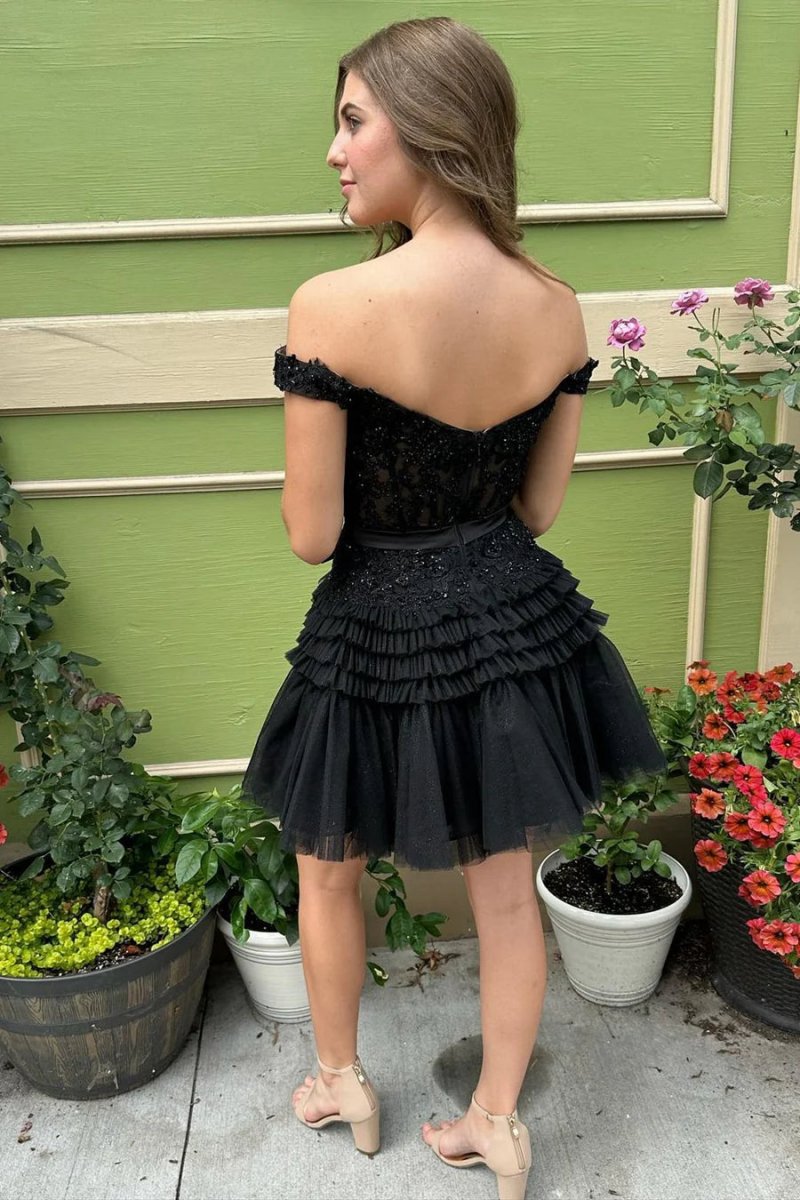 A-line Tulle Tie Short Homecoming Dresses
