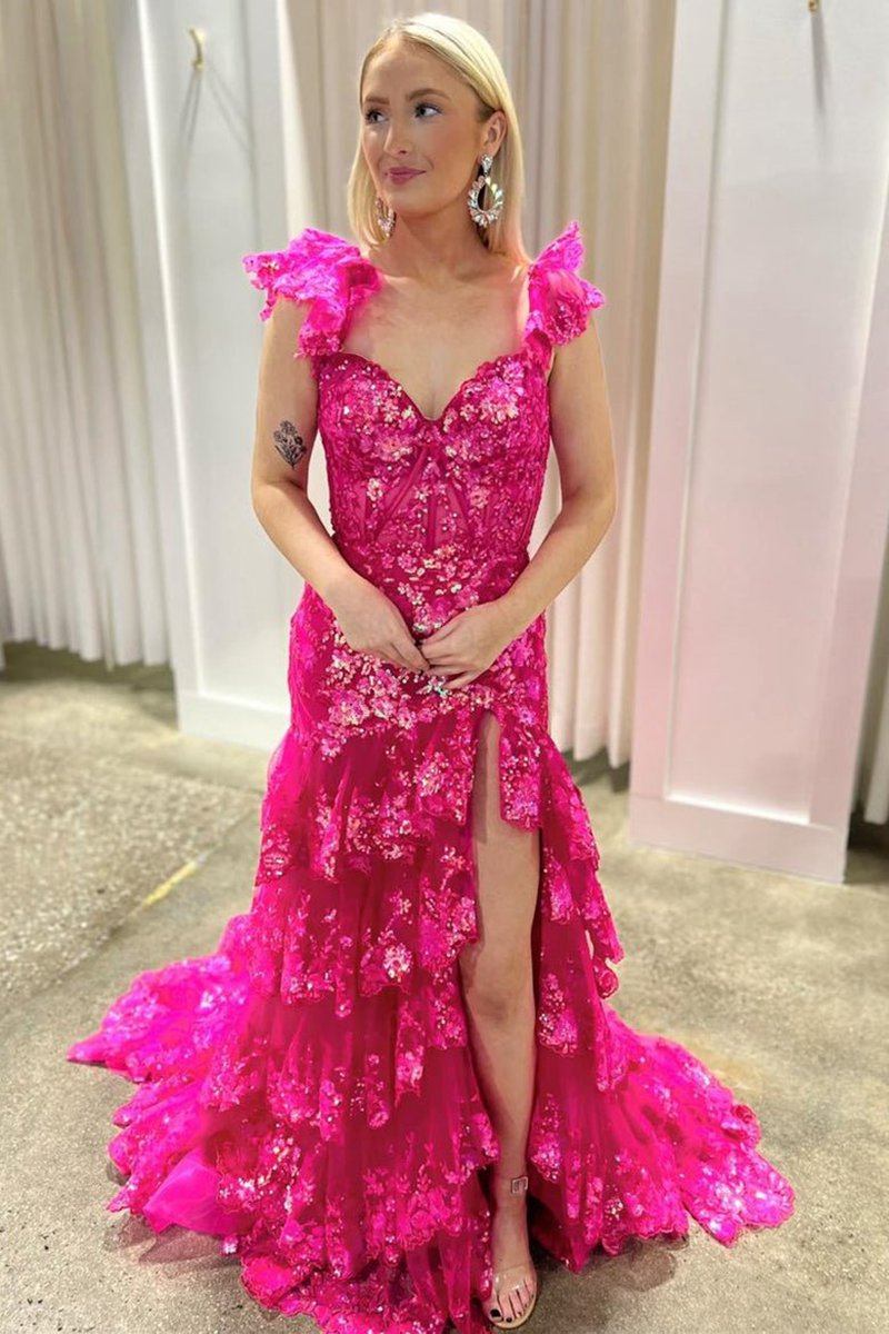 Sheath Off the Shoulder Long Lace Prom Dresses (Lace-up Back)