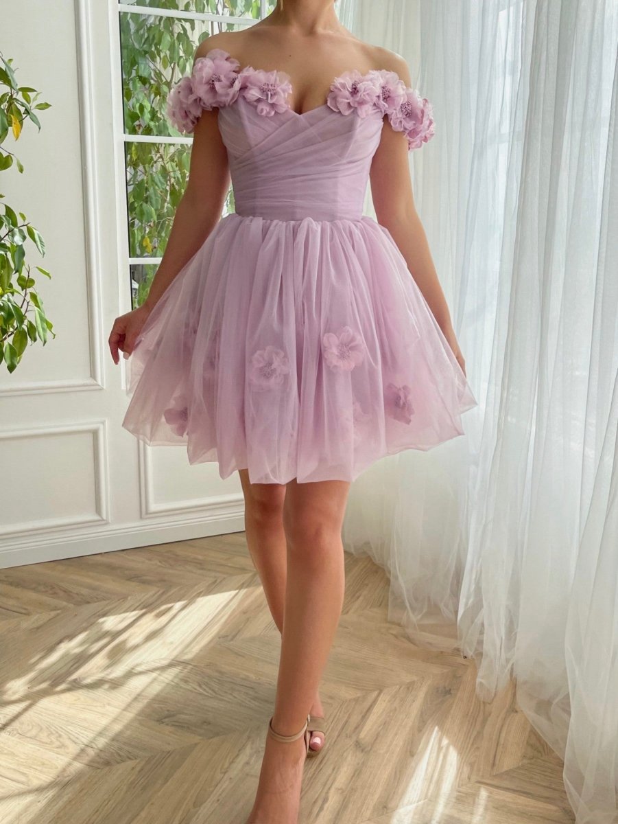 Corset Strapless Short Tulle Homecoming Dresses