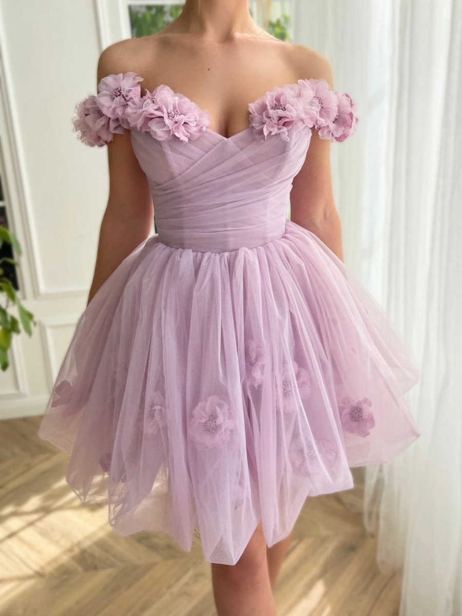 Corset Strapless Short Tulle Homecoming Dresses