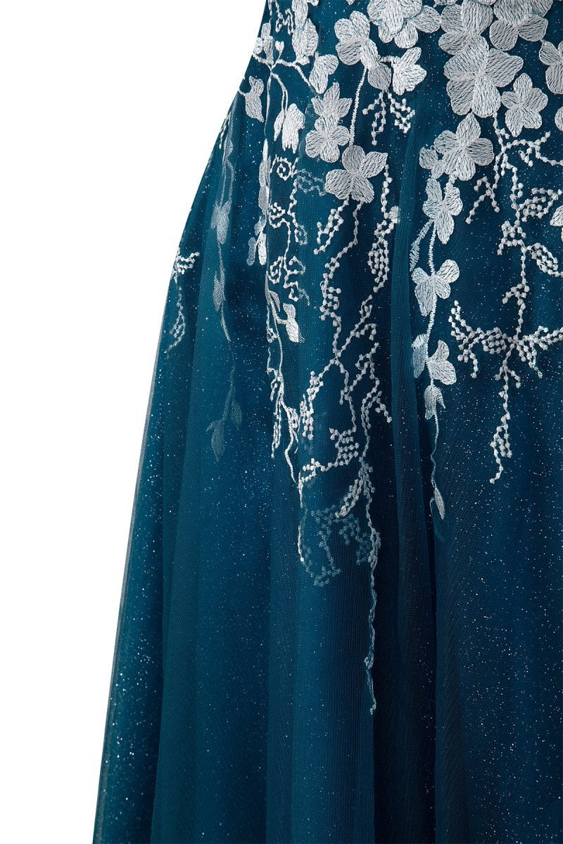 Aline Short Glitter Tulle Homecoming Dresses with Appliques