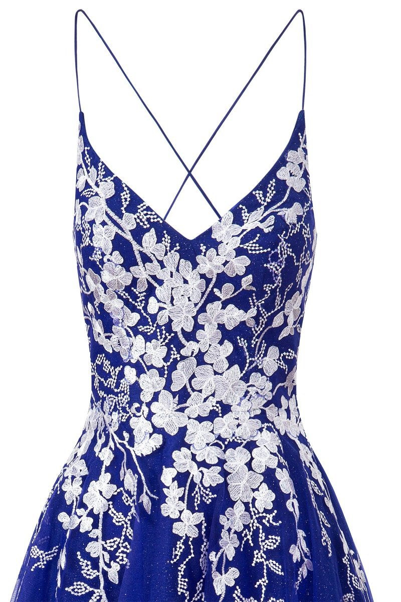 Aline Short Glitter Tulle Homecoming Dresses with Appliques