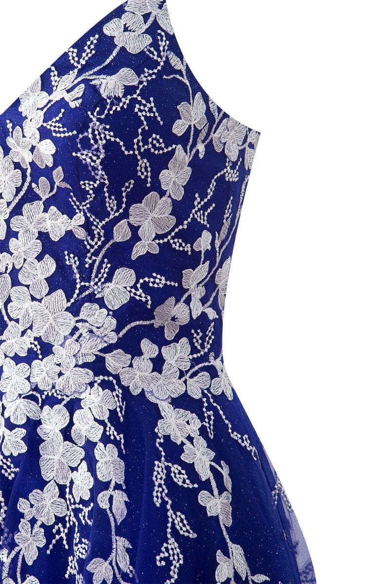 Aline Short Glitter Tulle Homecoming Dresses with Appliques