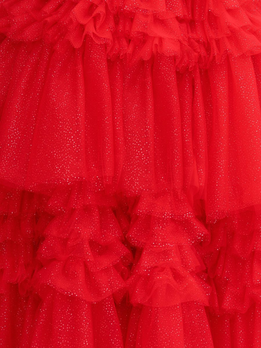 A-line Sweetheart Tie Long Tulle Prom Dresses