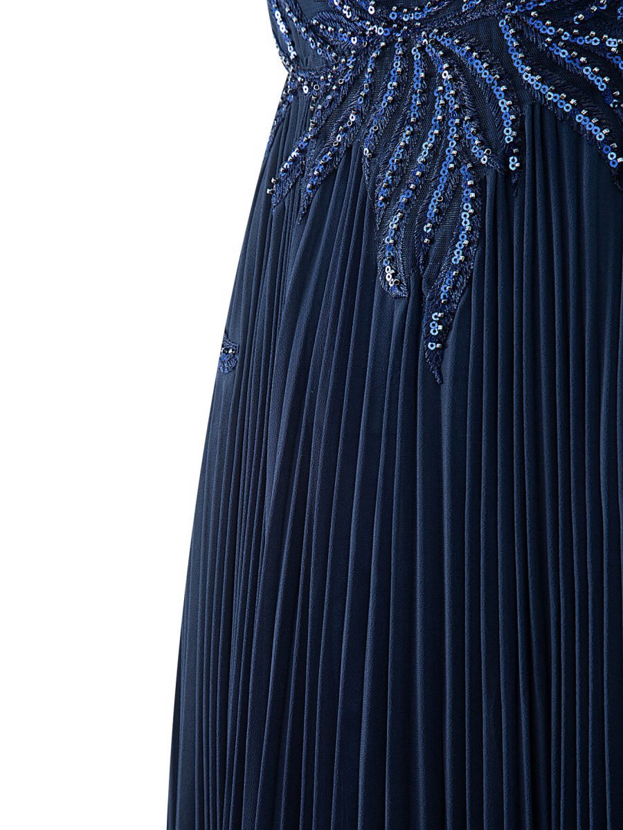 A-line V-neck Chiffon Prom Dresses