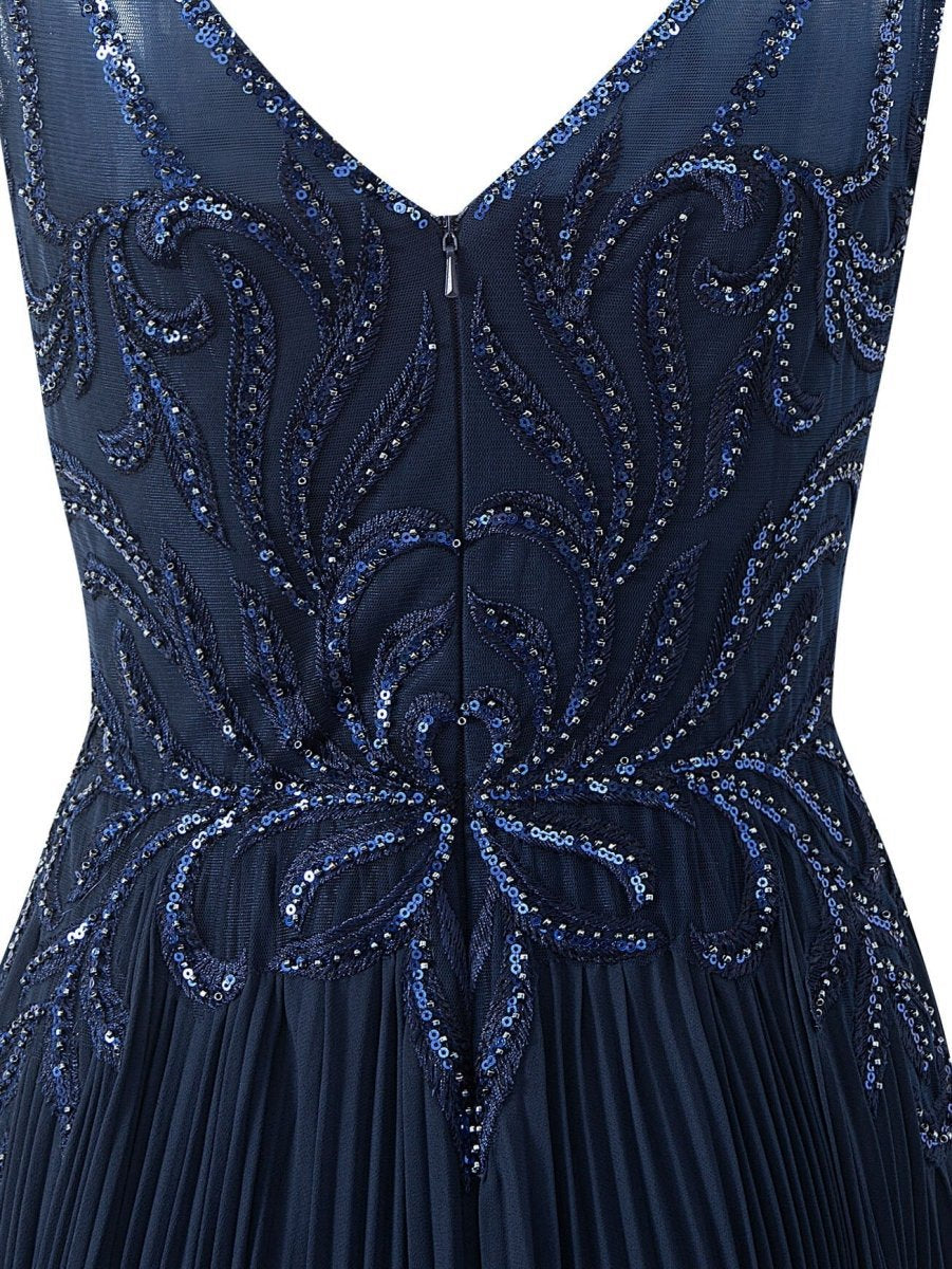 A-line V-neck Chiffon Prom Dresses