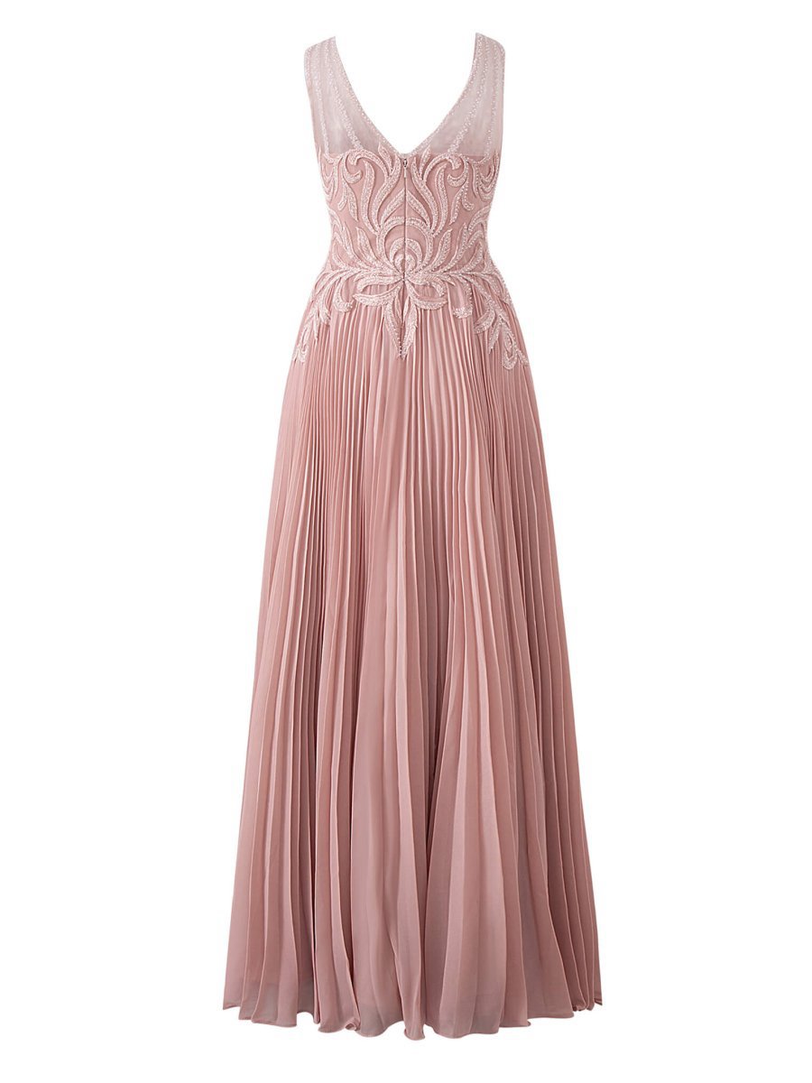 A-line V-neck Chiffon Prom Dresses