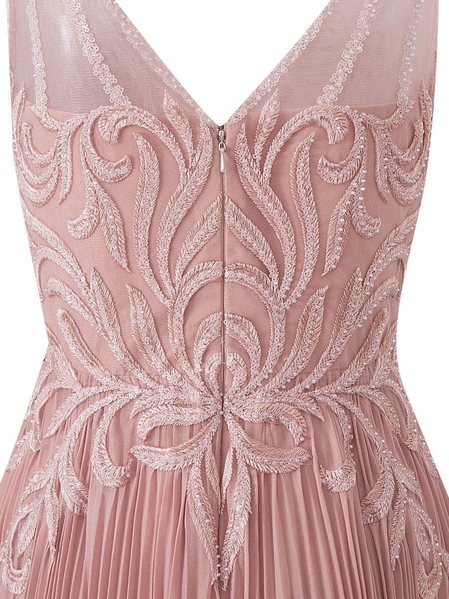 A-line V-neck Chiffon Prom Dresses