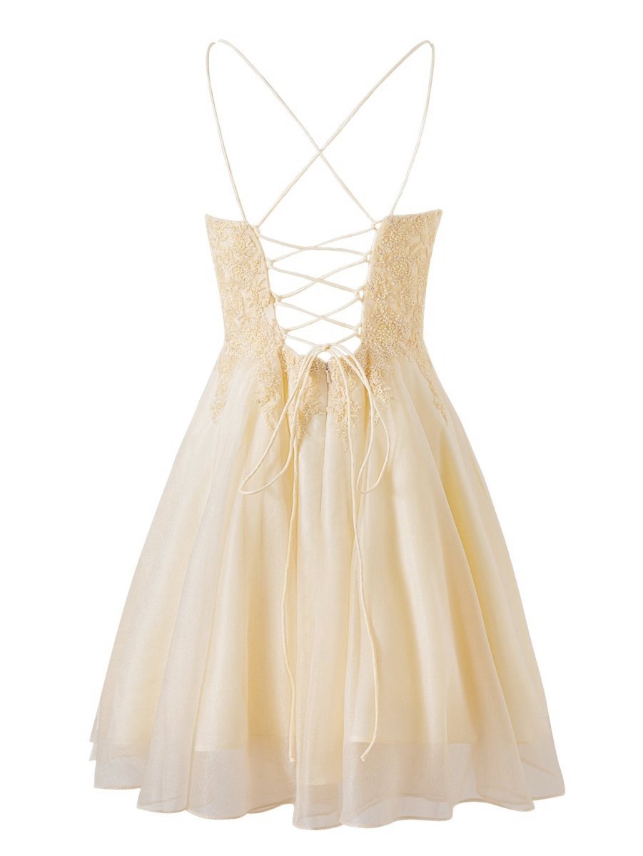 A-line Chiffon Short Homecoming Dresses