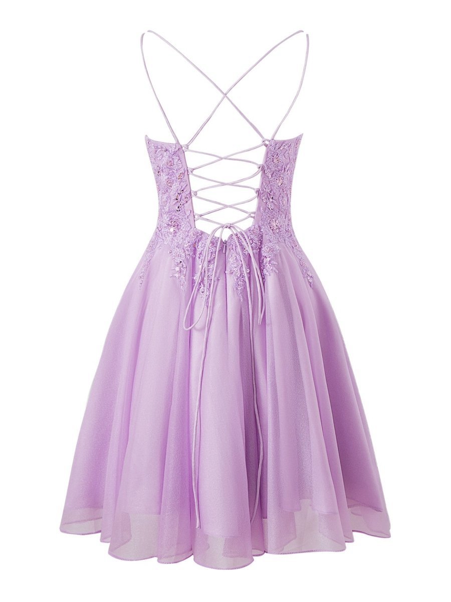 A-line Chiffon Short Homecoming Dresses