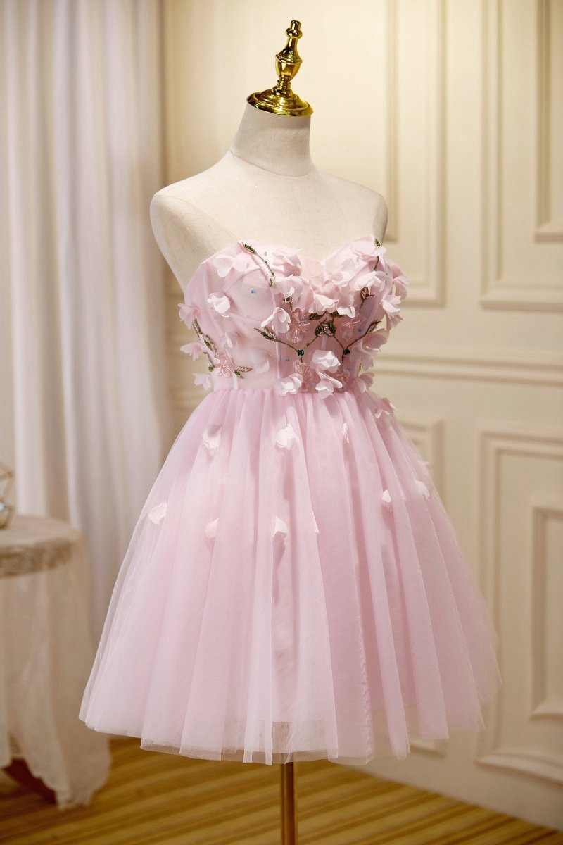 A-line Tulle Short Homecoming Dresses