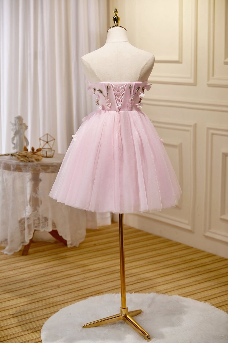 A-line Tulle Short Homecoming Dresses