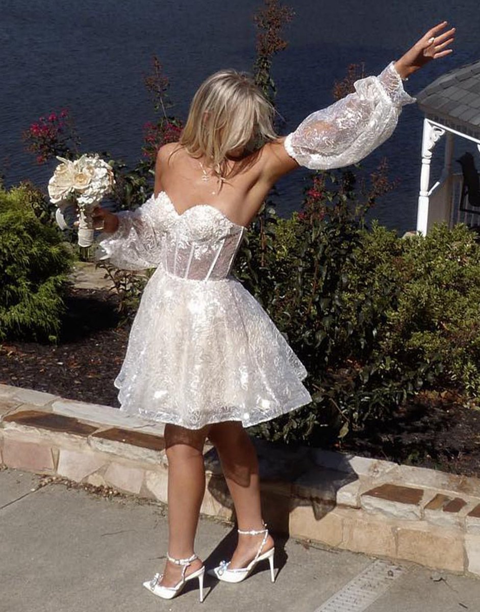 A-line Sweetheart Homecoming Dresses