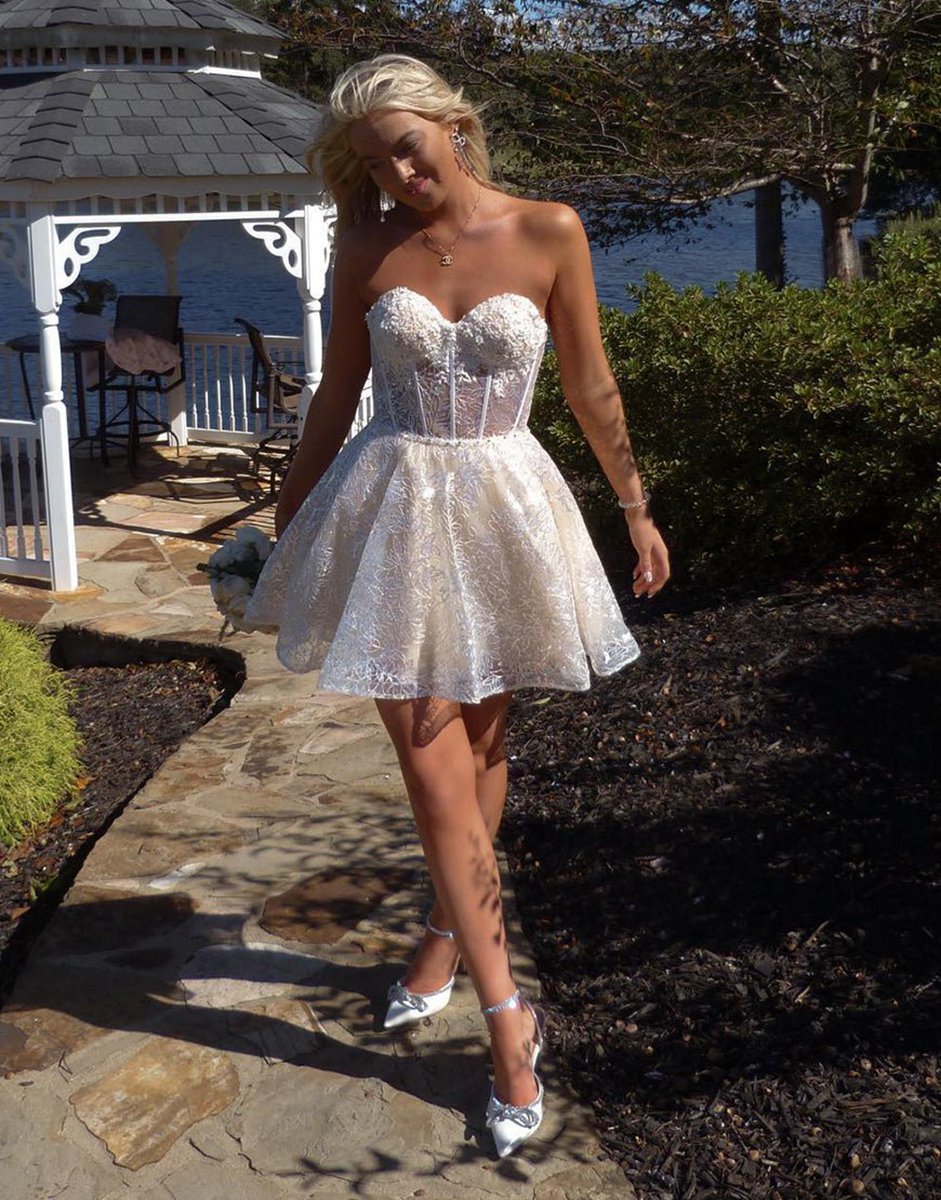 A-line Sweetheart Homecoming Dresses