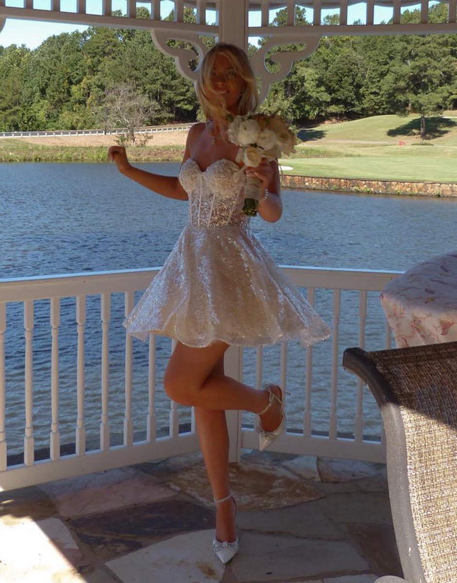 A-line Sweetheart Homecoming Dresses