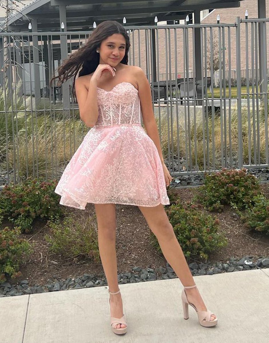 A-line Sweetheart Homecoming Dresses