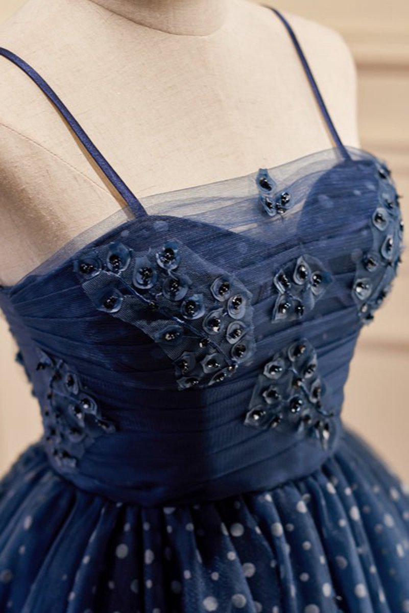 A-line Spaghetti Straps Tulle Homecoming Dresses