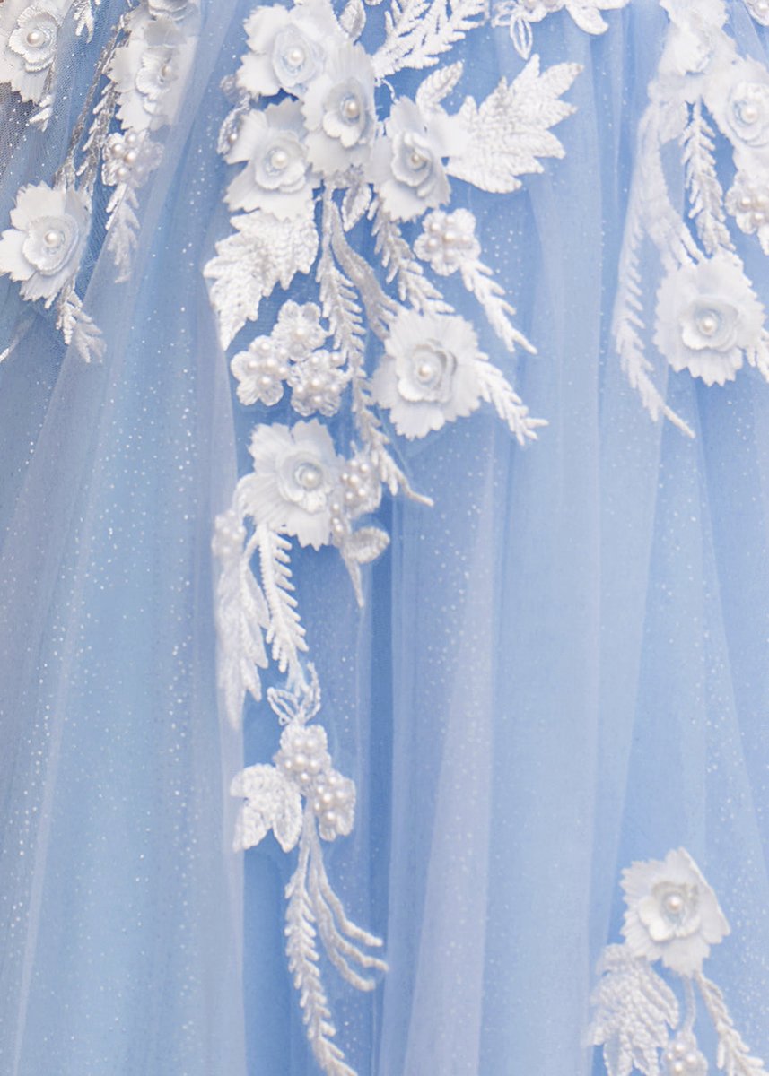 A-line One Shoulder Long Prom Dresses with Appliques