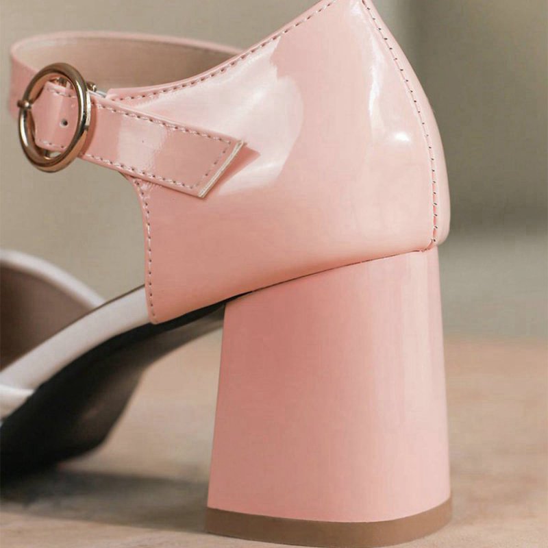 Retro Ankle Strap High Heels Shoes