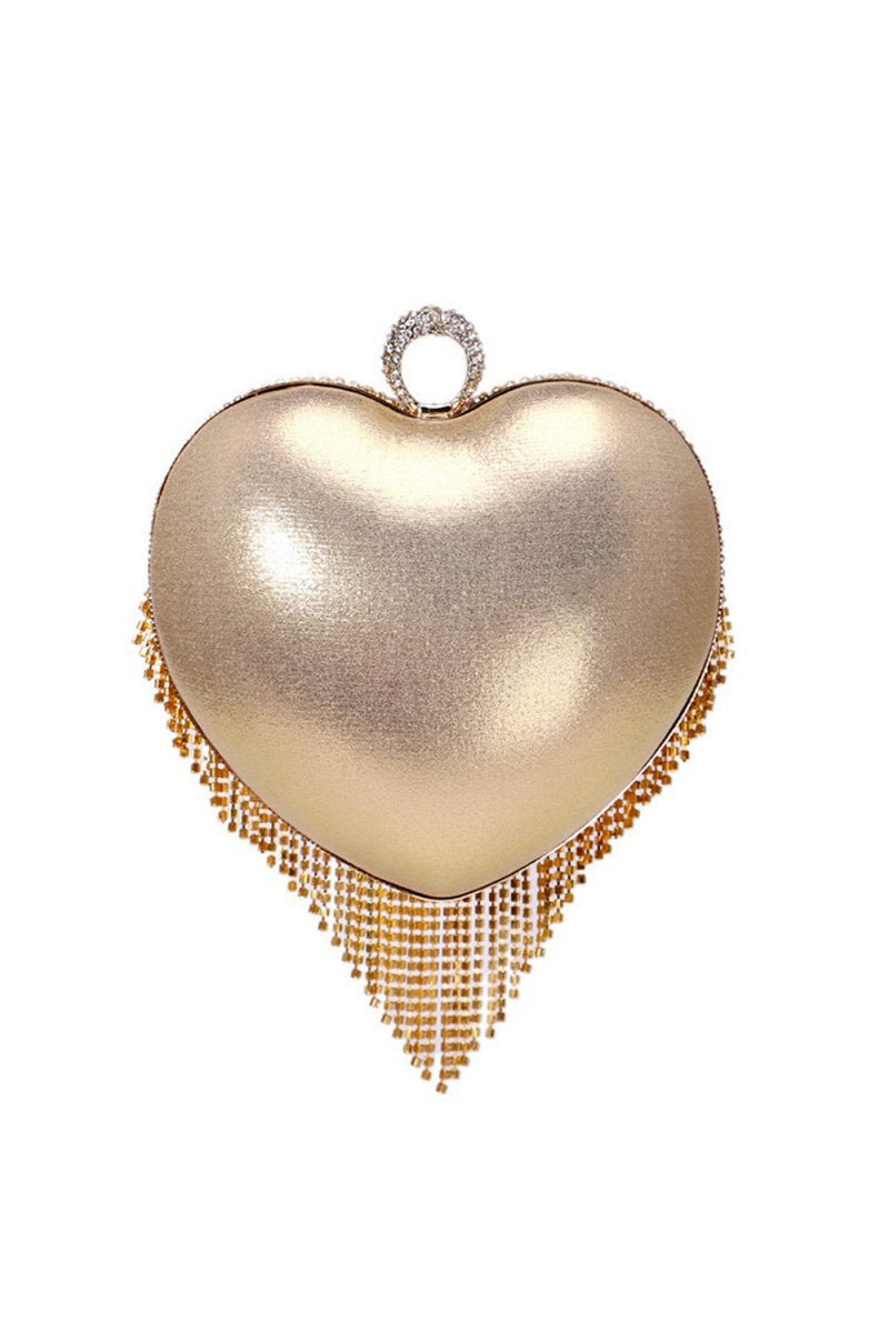 Champagne Beaded Pearls Party Clutch