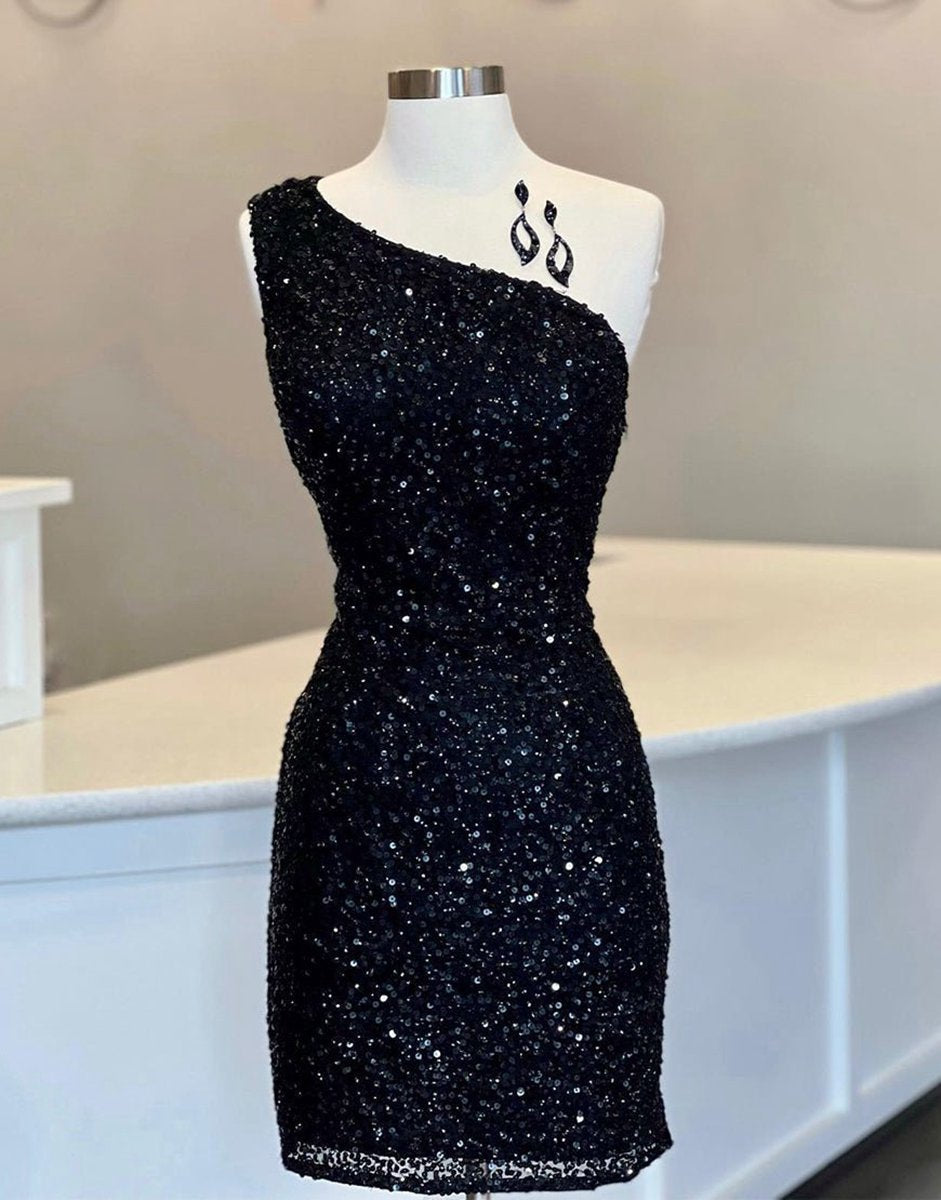 One Shoulder Tight Homecoming Dresses