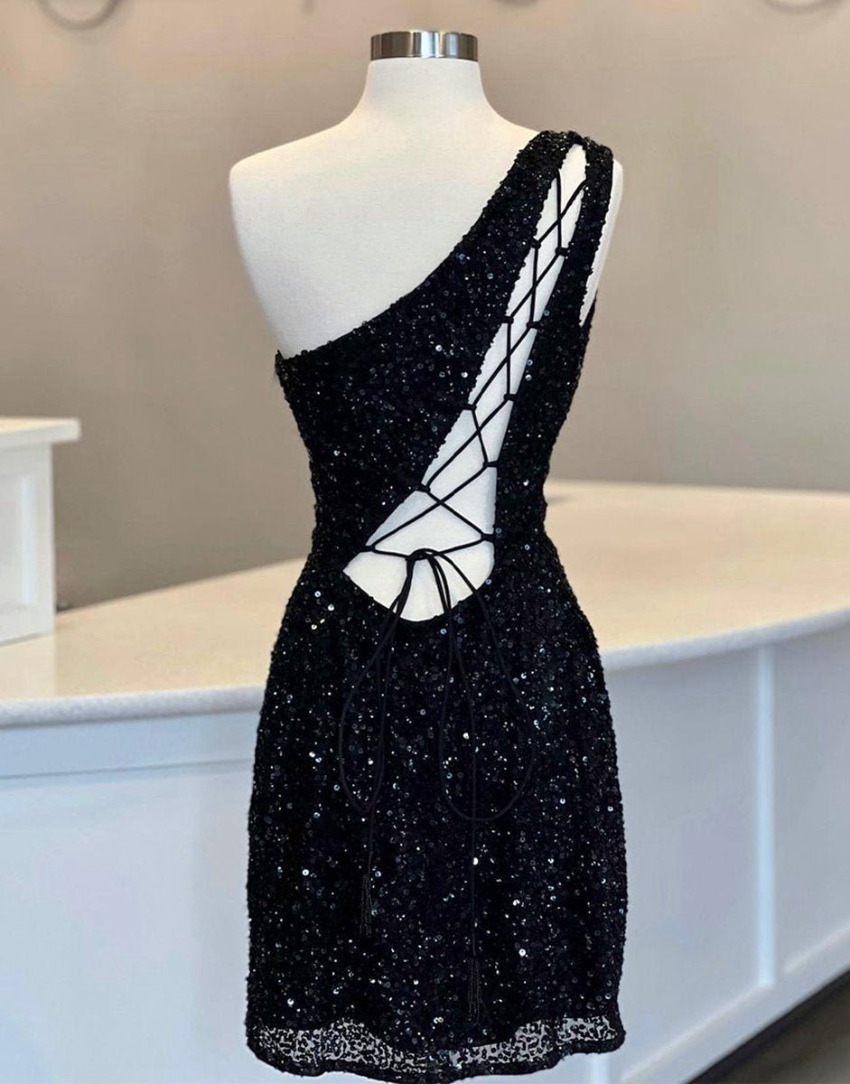 One Shoulder Tight Homecoming Dresses