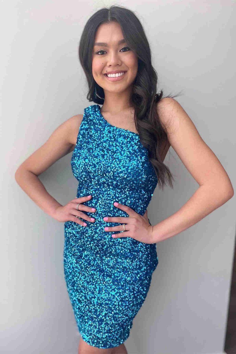 One Shoulder Tight Homecoming Dresses