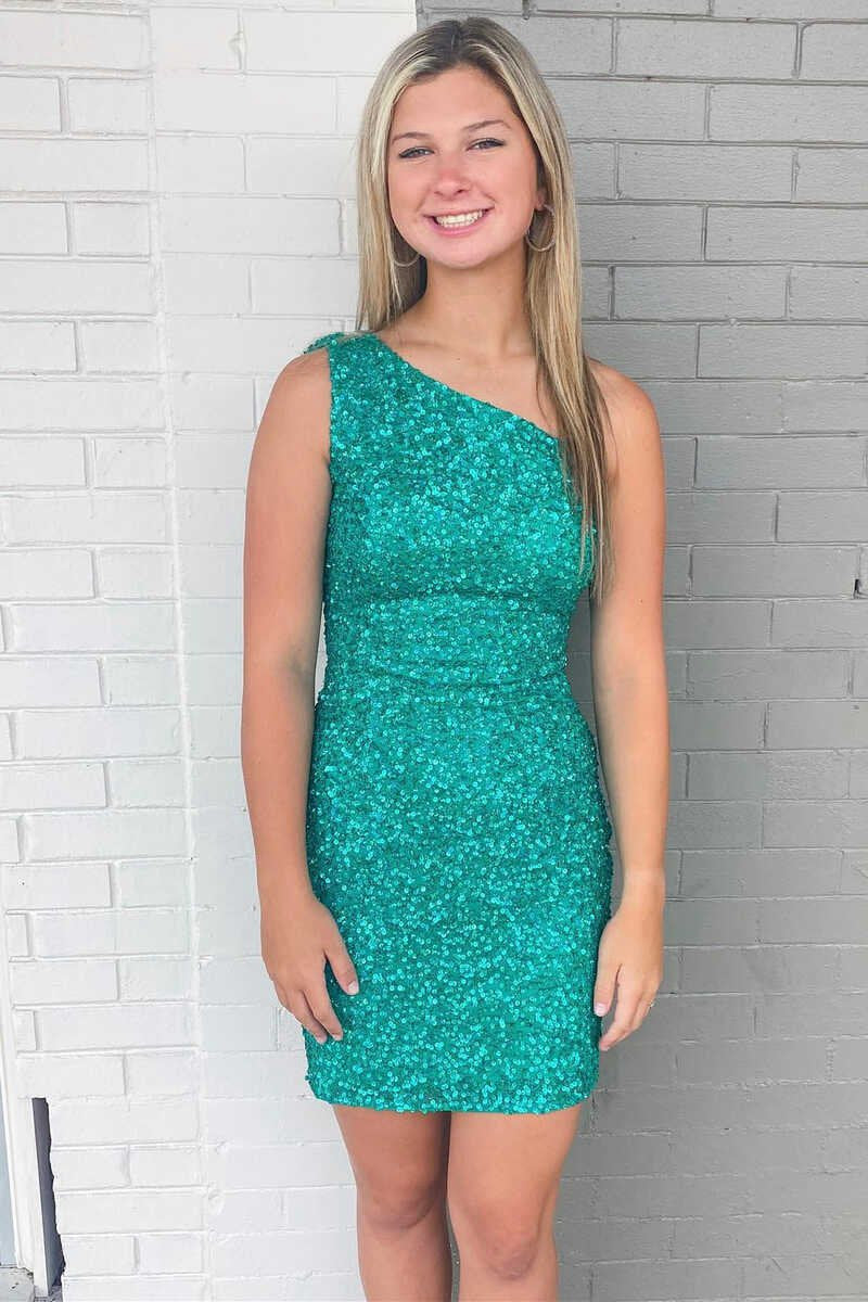 One Shoulder Tight Homecoming Dresses