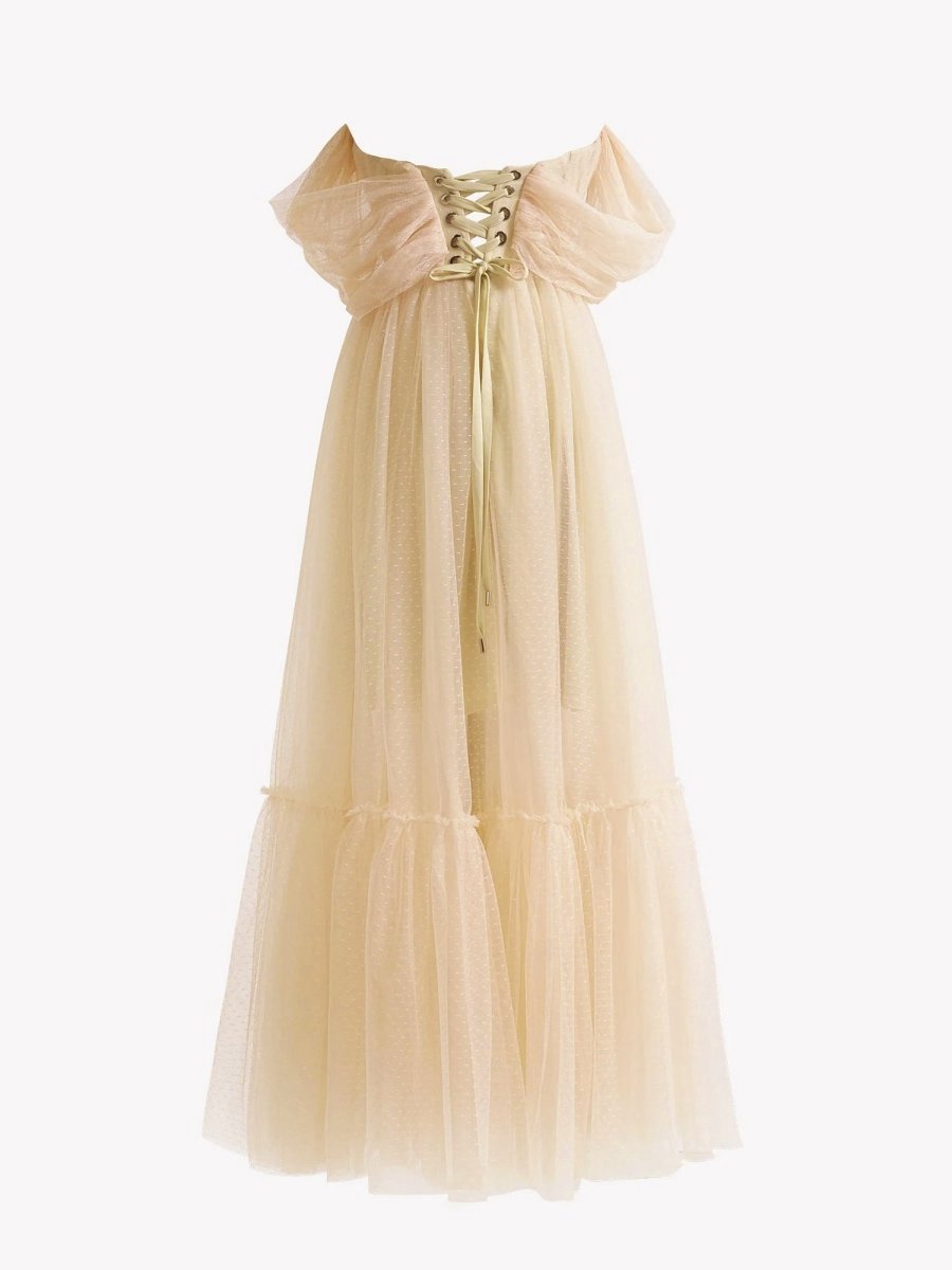 A-line Tulle Sweetheart Tea-Length Homecoming Dresses