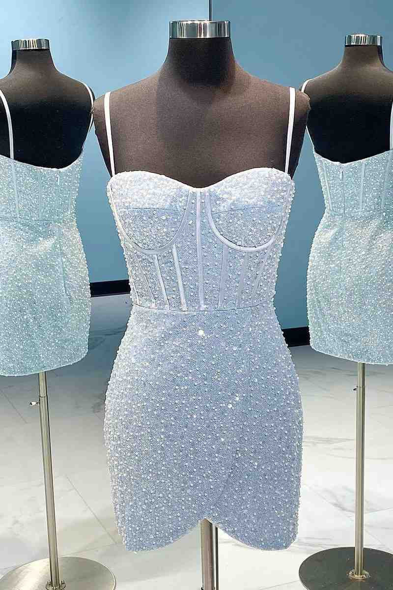 Tight Short Homecoming Dresses with Crystals