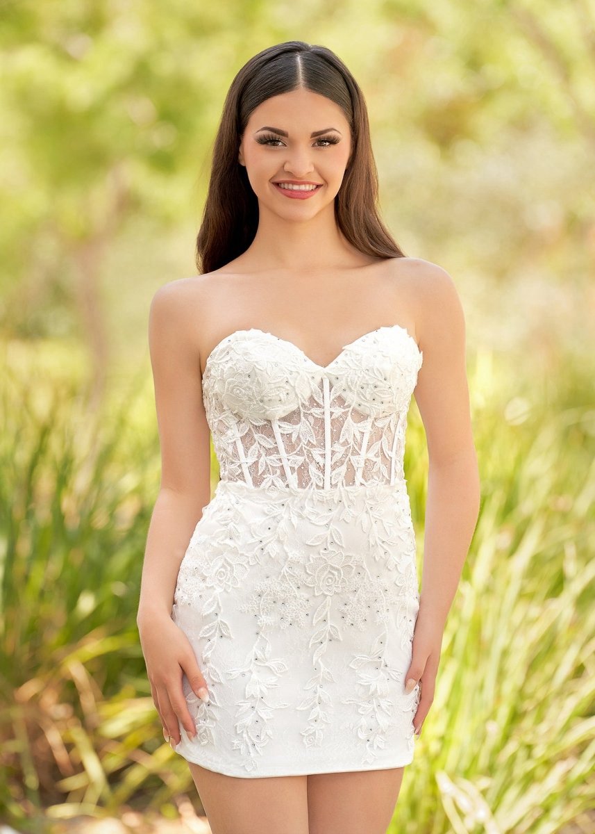 Tight Short Homecoming Dresses with Appliques
