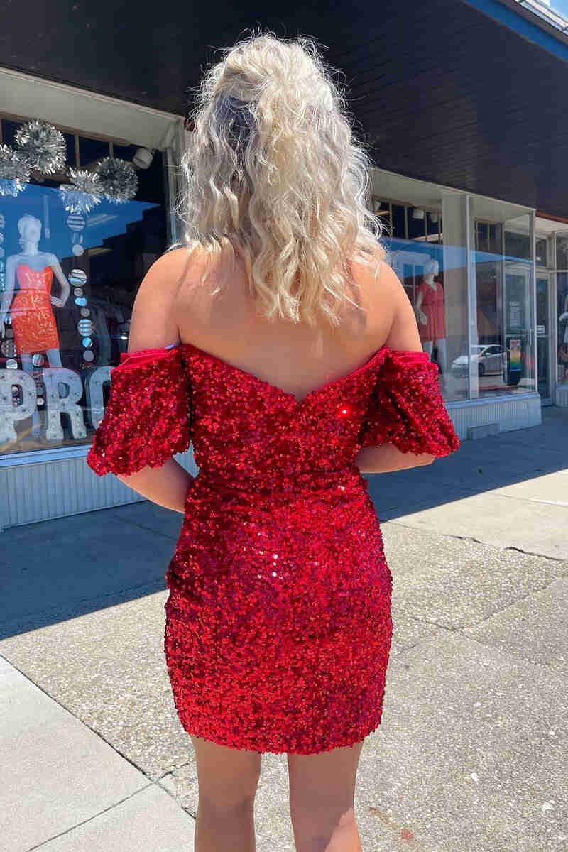 Bodycon Sweetheart Sequins Homecoming Dresses