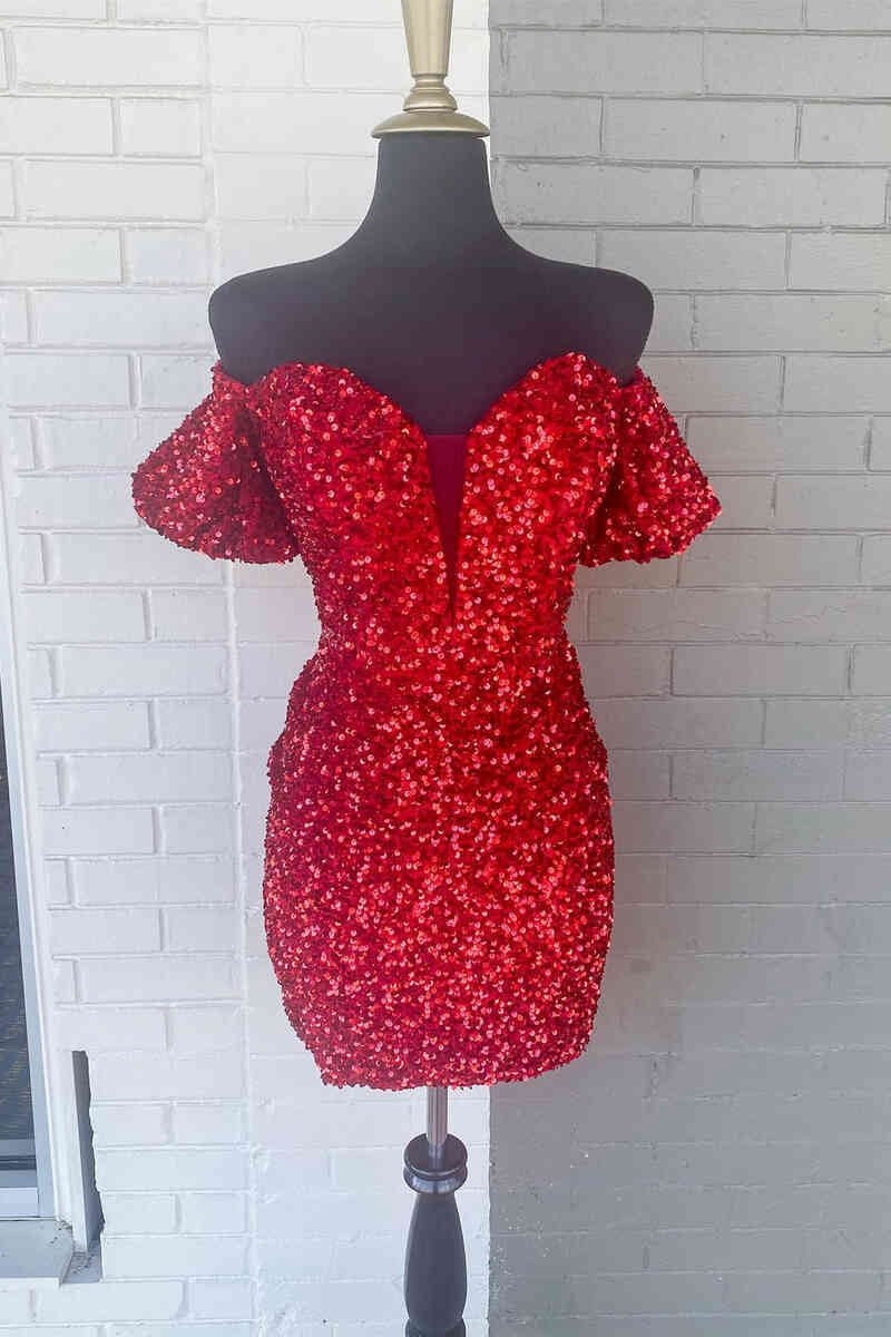 Bodycon Sweetheart Sequins Homecoming Dresses