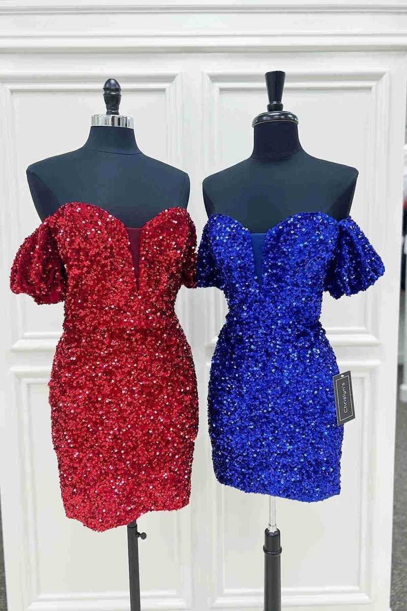 Bodycon Sweetheart Sequins Homecoming Dresses