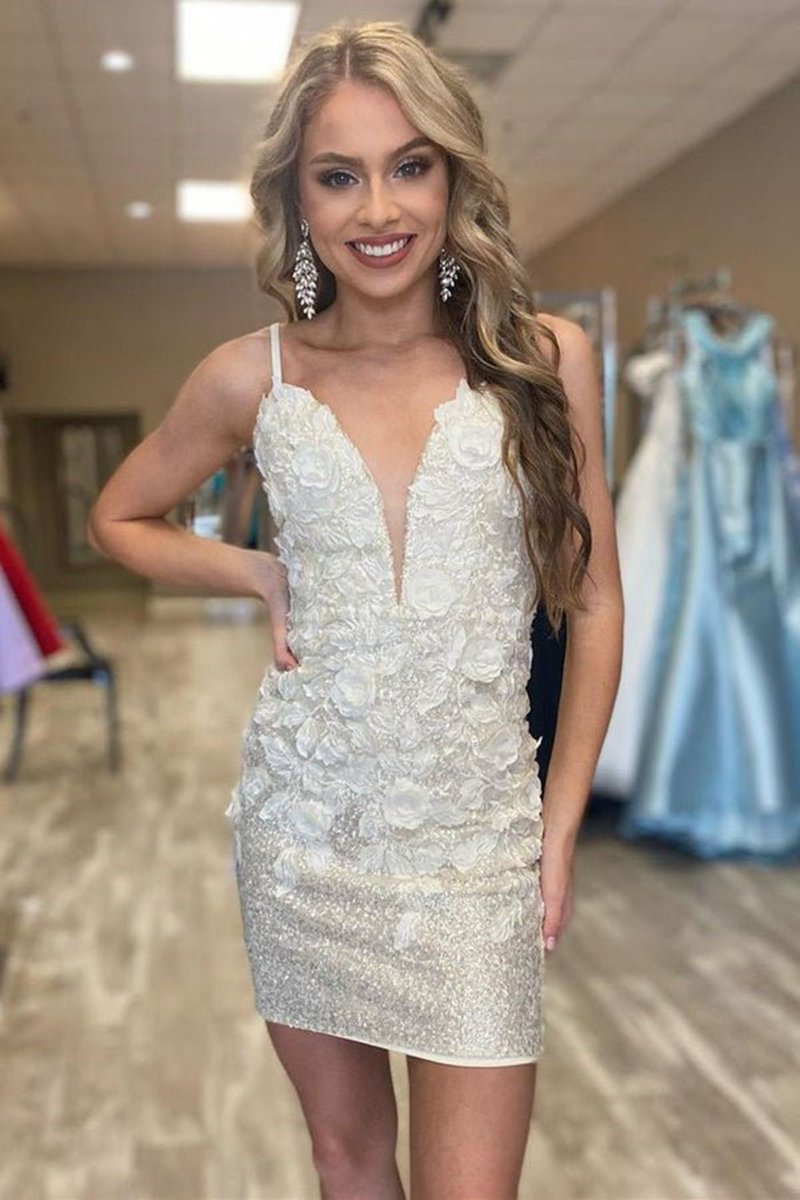 Bodycon Backless Sequins Homecoming Dresses