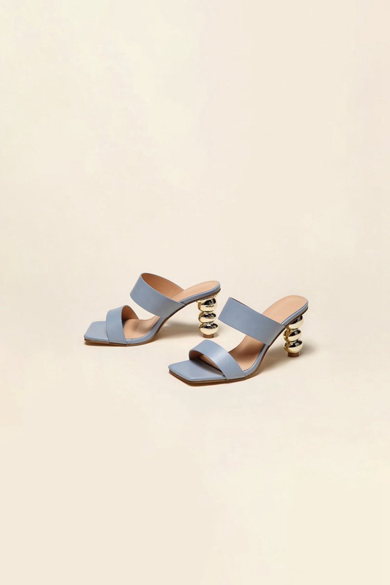 Square Toe Shaped Gourd High Heels