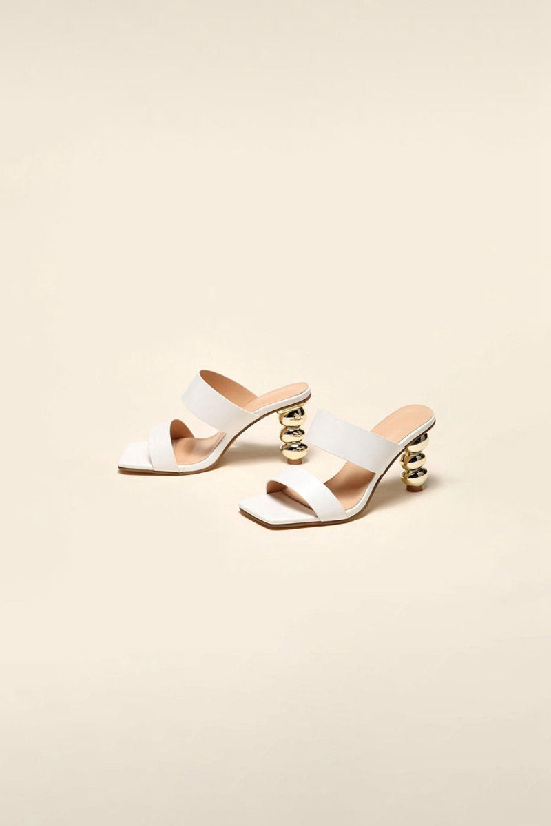 Square Toe Shaped Gourd High Heels