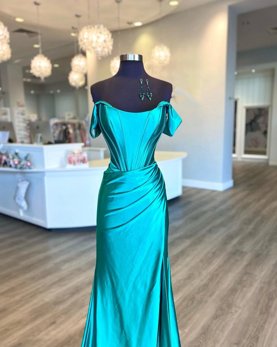 Off the Shoulder Prom Dresses with Train